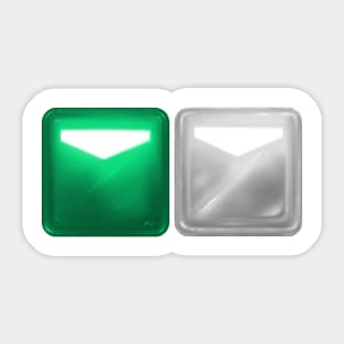 Beat Saber Blocks - Sea Green & Silver Sticker